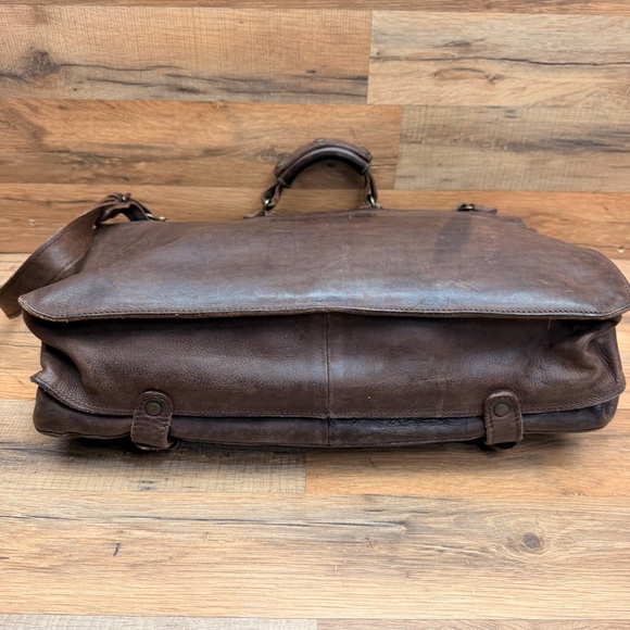 Ciola Firenze Italy Leather Day Pack Purse Brown Brown Leather Messenger Bag - Picture 7 of 10